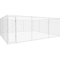 Best FinePRICE Koiratarha, galvanoitu teräs, 570x570x185cm