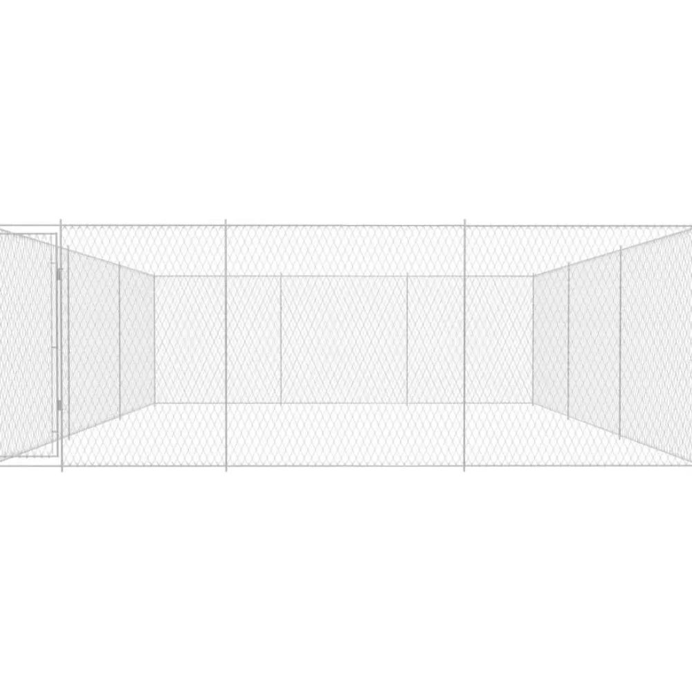 Best FinePRICE Koiratarha, galvanoitu teräs, 570x570x185cm