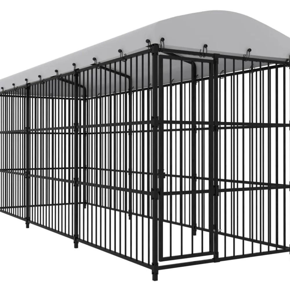Best FinePRICE Koiratarha katoksella, 450x150x210cm