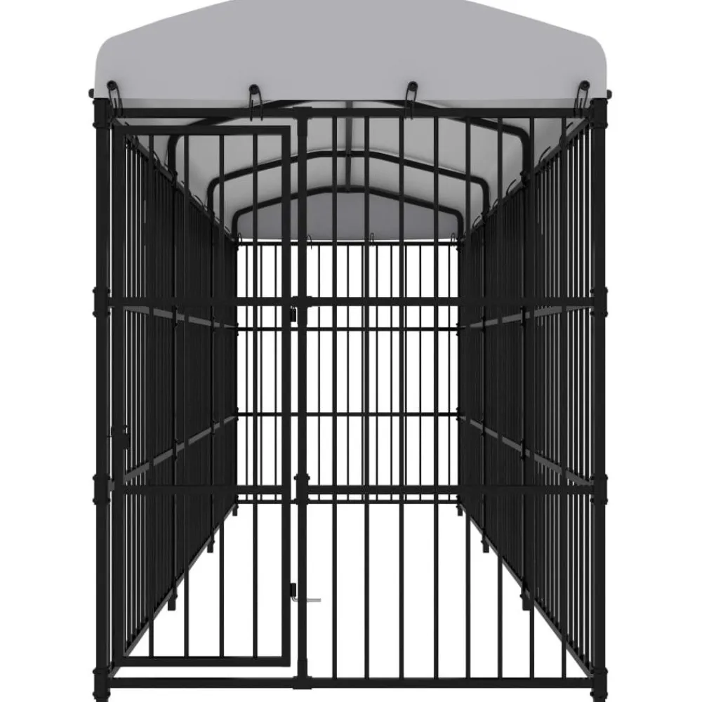 Best FinePRICE Koiratarha katoksella, 450x150x210cm