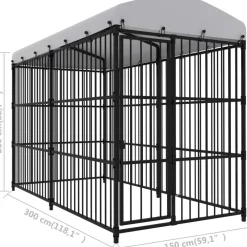Clearance FinePRICE Koiratarha katoksella, 300x150x210cm