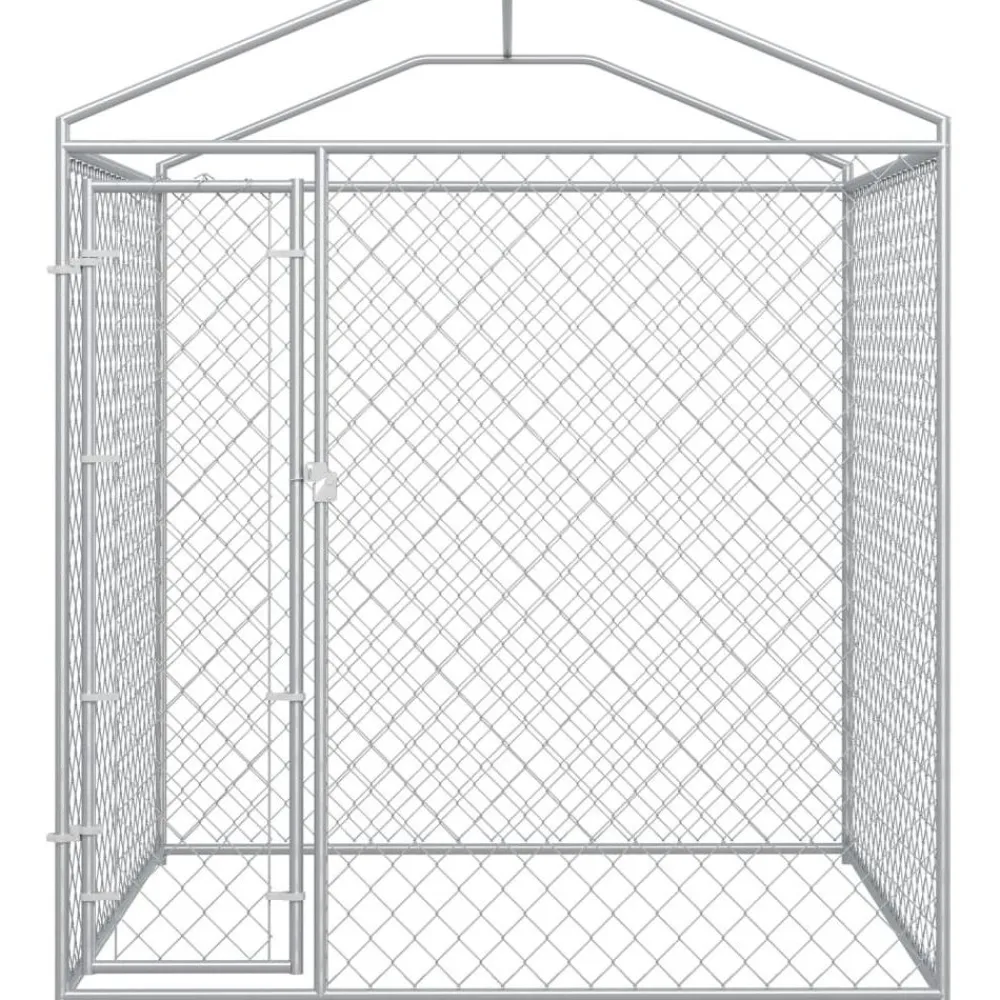 Discount FinePRICE Koiratarha suojakatoksella, 2x2x2,1m