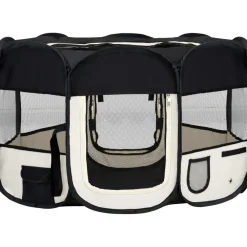 Outlet FinePRICE Koirien taitettava pentuaitaus kantolaukulla 125x125x61cm
