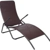 Best FinePRICE Kokoontaitettava aurinkotuoli 61x147x95 cm polyrottinki ruskea