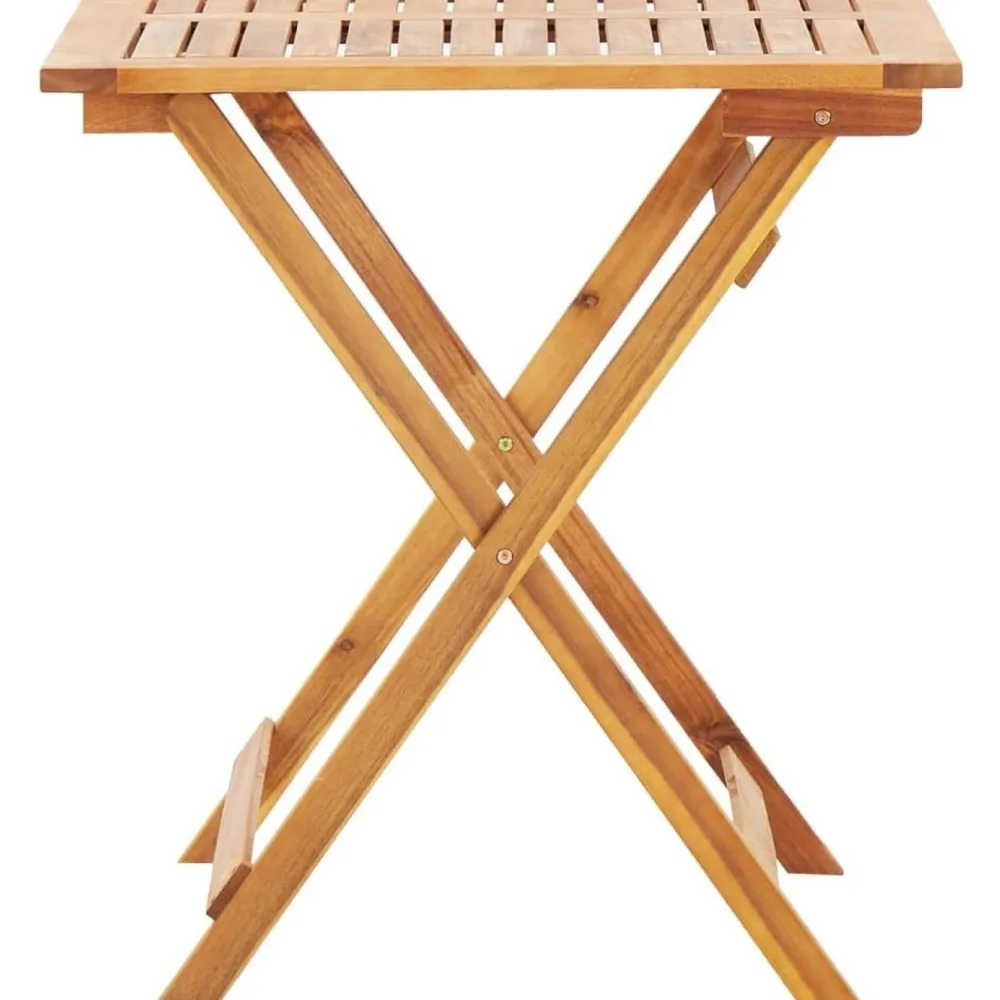 Online FinePRICE Kokoontaitettava puutarhapöytä 70x70x75 cm akaasiapuu