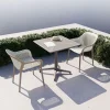 Outlet Linento Garden Kokoontaitettava pöytä Moon V2F, 70x50cm, ruskea
