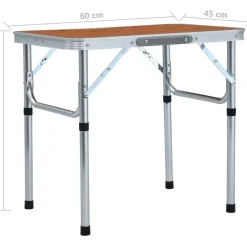 Online FinePRICE Kokoontaitettava retkipöytä alumiini 60x45 cm eri värejä