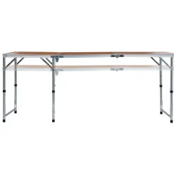 Best FinePRICE Kokoontaitettava retkipöytä alumiini 180x60 cm