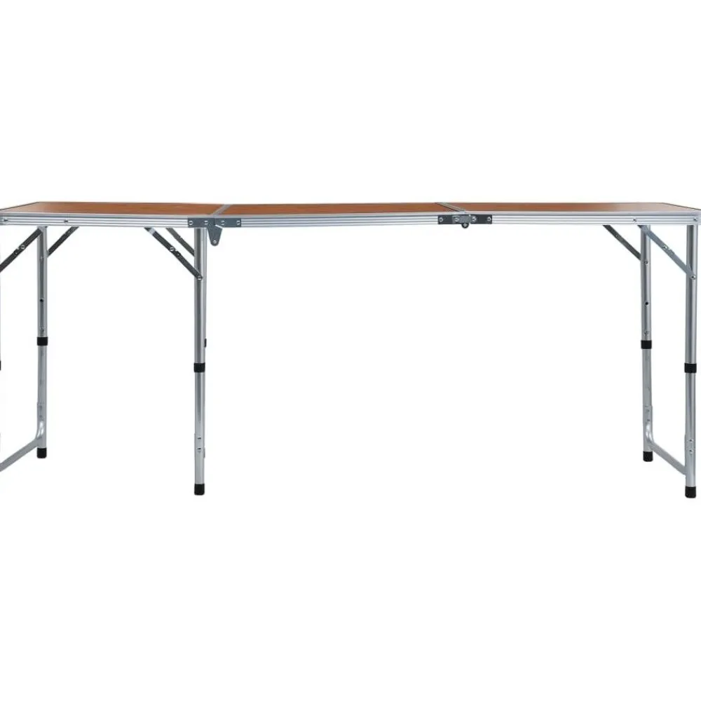 Best FinePRICE Kokoontaitettava retkipöytä alumiini 180x60 cm