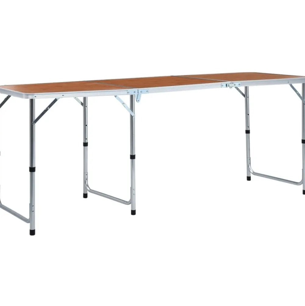 Best FinePRICE Kokoontaitettava retkipöytä alumiini 180x60 cm