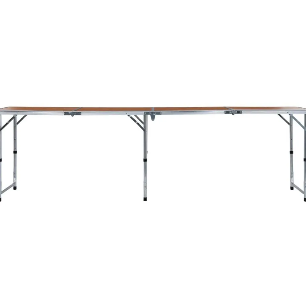 FinePRICE Kokoontaitettava retkipöytä alumiini 240x60 cm