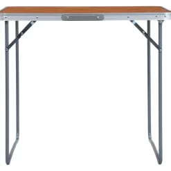 Hot FinePRICE Kokoontaitettava retkipöytä metallirungolla 80x60 cm