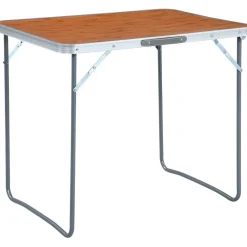 Hot FinePRICE Kokoontaitettava retkipöytä metallirungolla 80x60 cm