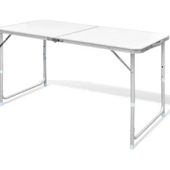 Discount FinePRICE Kokoontaitettava retkipöytä 120 x 60 cm alumiini