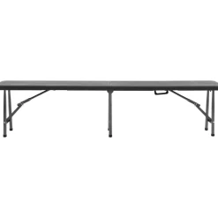 Hot FinePRICE Kokoontaitettavat puutarhapenkit 2 kpl 180 cm hdpe musta