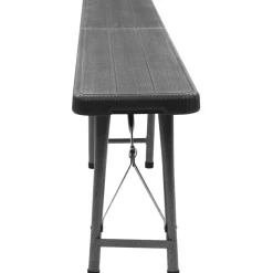 Hot FinePRICE Kokoontaitettavat puutarhapenkit 2 kpl 180 cm hdpe musta