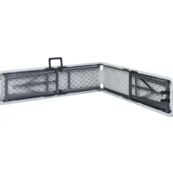 Hot FinePRICE Kokoontaitettavat puutarhapenkit 2 kpl 180 cm hdpe valkoinen