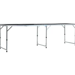 Best FinePRICE Kokoontaittuva beer pong -pöytä 240 cm musta