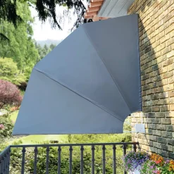 Hot FinePRICE Kokoontaittuva parvekkeen sivumarkiisi harmaa 210x210 cm