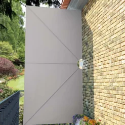 New FinePRICE Kokoontaittuva terassin sivumarkiisi kerma 400x200 cm