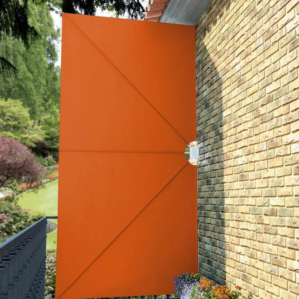 Best FinePRICE Kokoontaittuva terassin sivumarkiisi terrakotta 400x200 cm