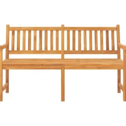 Sale FinePRICE Kolmenistuttava puutarhapenkki pöydällä 150 cm, tiikkipuu