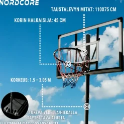 Nordcore Koripalloteline Core 1,5-3,05m