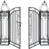 Outlet FinePRICE Koristeellinen puutarhaportti takorauta 122x20,5x100 cm