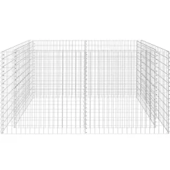 FinePRICE Korotettu kivikorikehys teräs 180x90x100 cm hopea