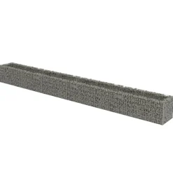 Hot FinePRICE Korotettu kivikori/kukkalaatikko 3, galvanoitu teräs, eri kokoja