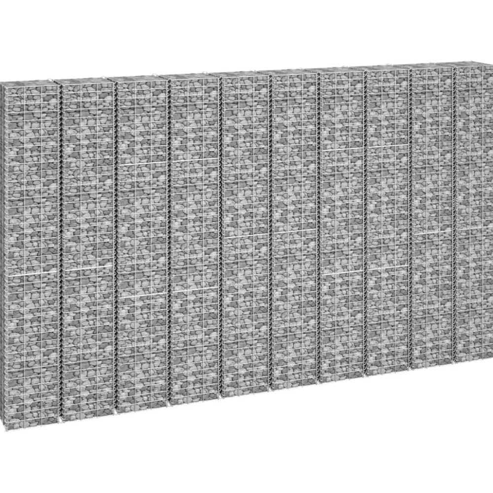Online FinePRICE Korotetut kivikorit 3 kpl 30x30x50 cm rauta