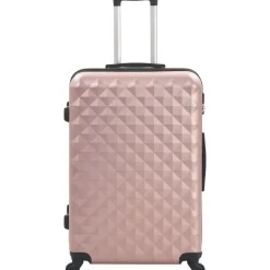 Discount FinePRICE Kovapintainen matkalaukkusetti 3 kpl ruusu kulta ABS