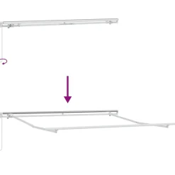 Online FinePRICE Käsin kelattava markiisi antrasiitti/valkoinen 300x250 cm (16038)