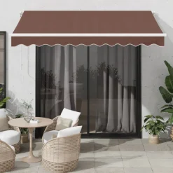 Clearance FinePRICE Käsin kelattava markiisi ruskea 300x250 cm (15633)