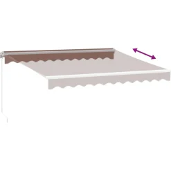 Clearance FinePRICE Käsin kelattava markiisi ruskea 300x250 cm (15633)