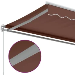 Clearance FinePRICE Käsin kelattava markiisi ruskea 300x250 cm (15633)