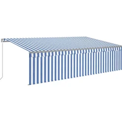 Sale FinePRICE Käsin sisäänkelattava markiisi verhot/LED 3,5x2,5 m kerma