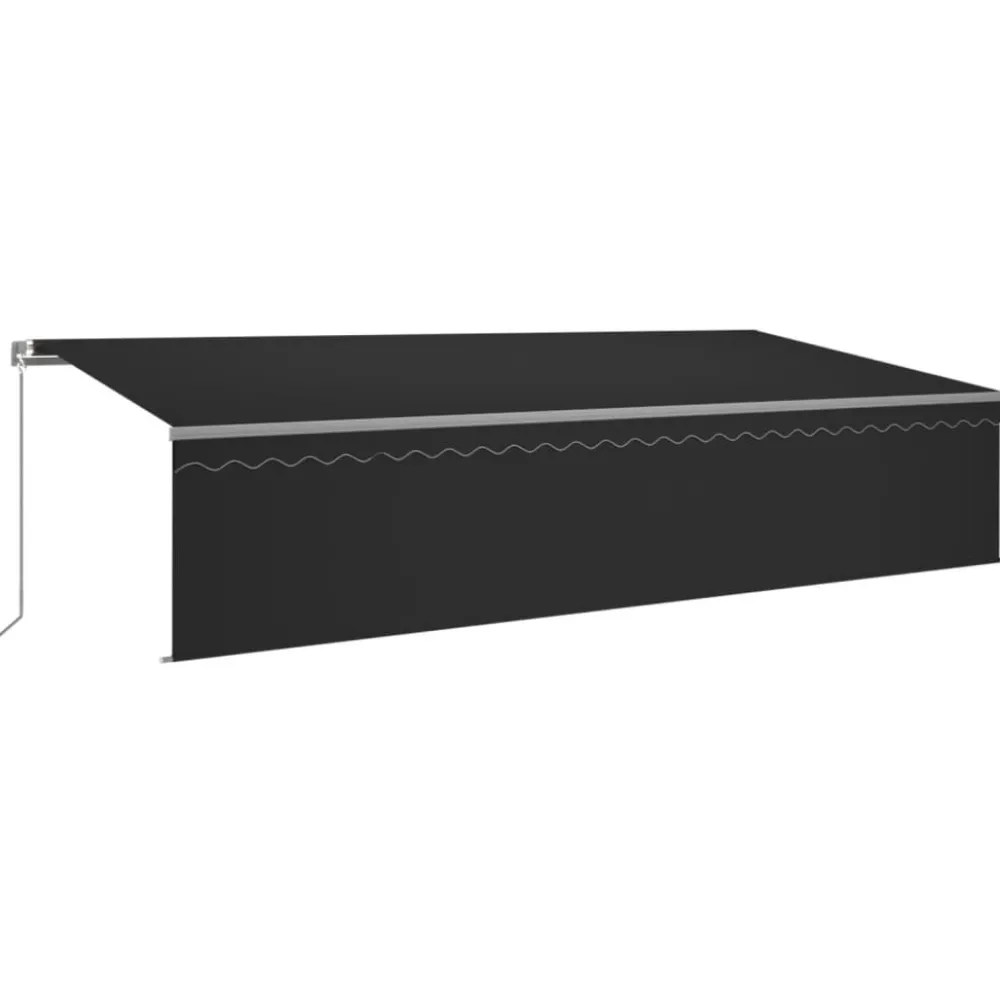 Sale FinePRICE Käsin sisäänkelattava markiisi verhot/LED 3,5x2,5 m kerma
