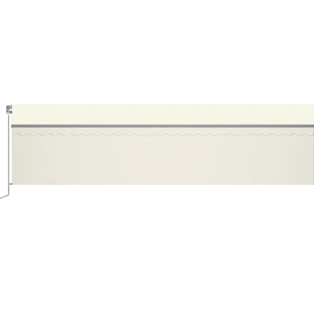Sale FinePRICE Käsin sisäänkelattava markiisi verhot/LED 3,5x2,5 m kerma