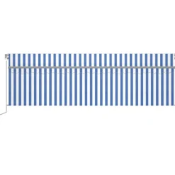 Sale FinePRICE Käsin sisäänkelattava markiisi verhot/LED 3,5x2,5 m kerma