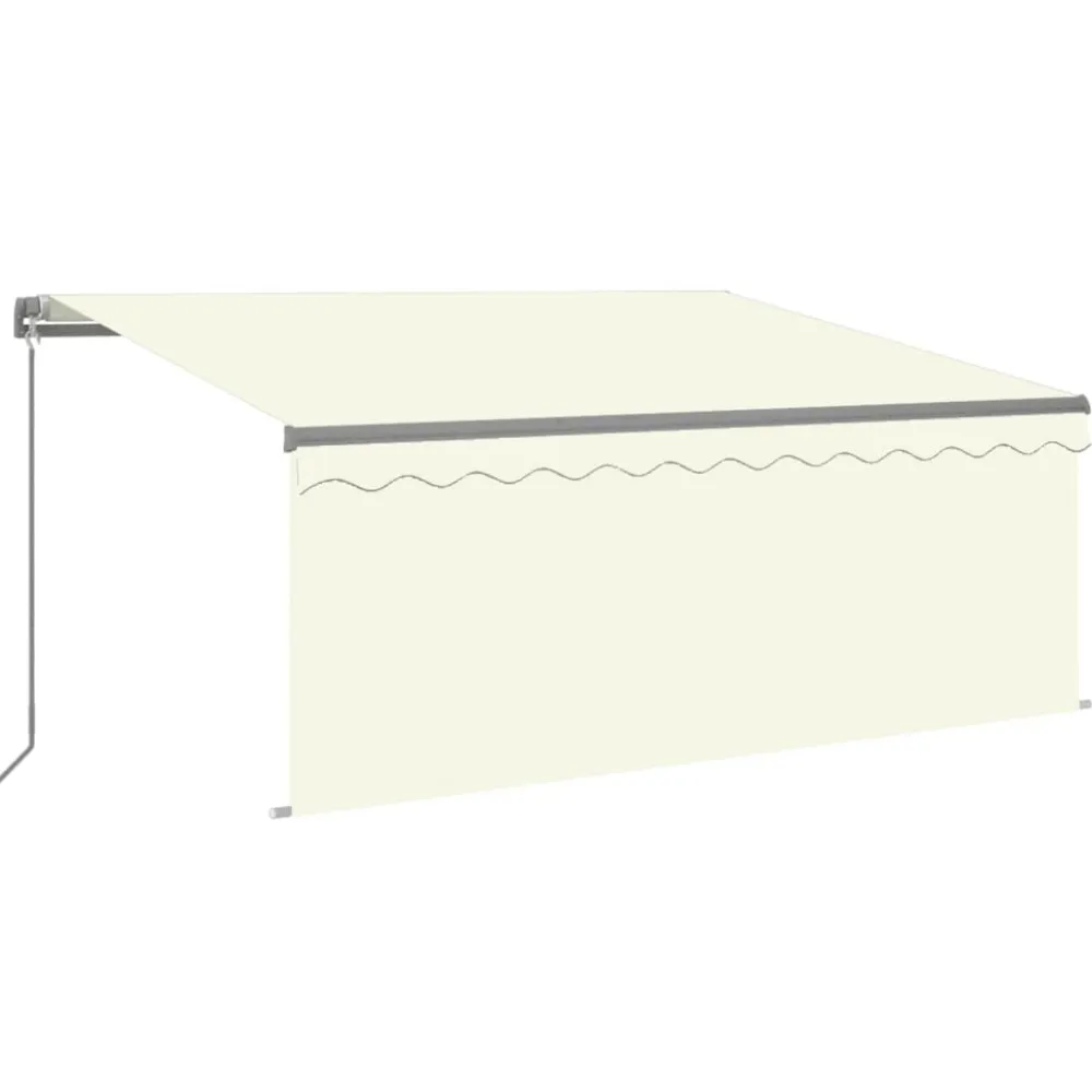 Sale FinePRICE Käsin sisäänkelattava markiisi verhot/LED 3,5x2,5 m kerma
