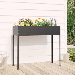 Discount FinePRICE Kukkalaatikko antrasiitti 100,5x40,5x90 cm galvanoitu teräs
