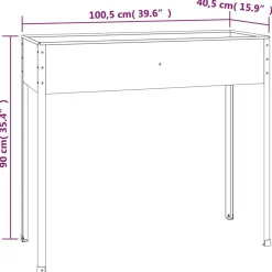 Discount FinePRICE Kukkalaatikko antrasiitti 100,5x40,5x90 cm galvanoitu teräs