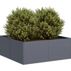 Best FinePRICE Kukkalaatikko antrasiitti 80x80x30 cm teräs (60803)