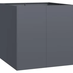 Online FinePRICE Kukkalaatikko antrasiitti 80x80x80 cm teräs (60782)