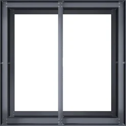 Online FinePRICE Kukkalaatikko antrasiitti 80x80x80 cm teräs (60782)