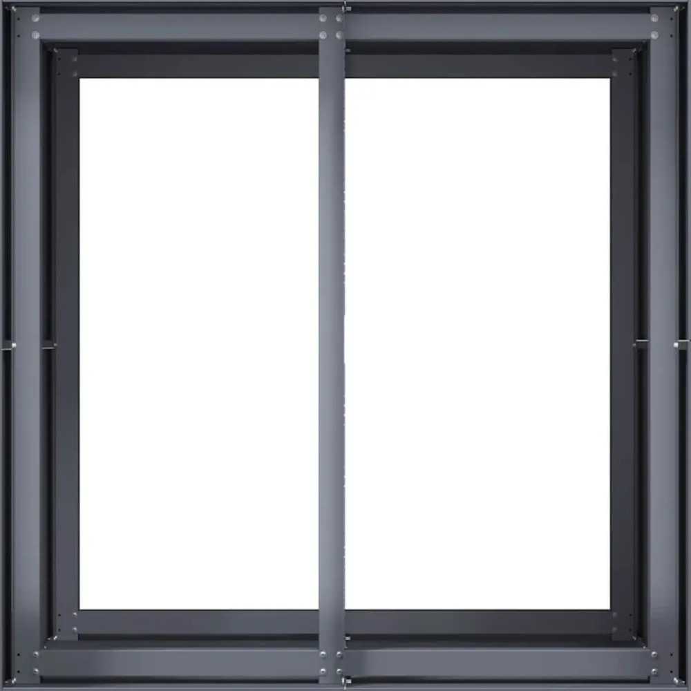 Online FinePRICE Kukkalaatikko antrasiitti 80x80x80 cm teräs (60782)