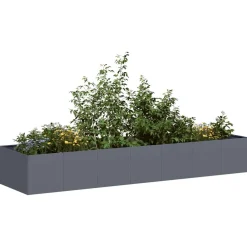 Hot FinePRICE Kukkalaatikko antrasiitti 280x80x40 cm teräs (60761)