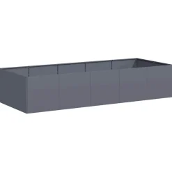 New FinePRICE Kukkalaatikko antrasiitti 200x80x40 cm teräs (60754)