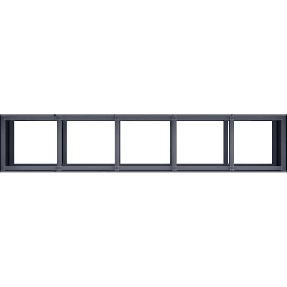 Outlet FinePRICE Kukkalaatikko antrasiitti 200x40x80 cm kylmävalssattu teräs (60726)